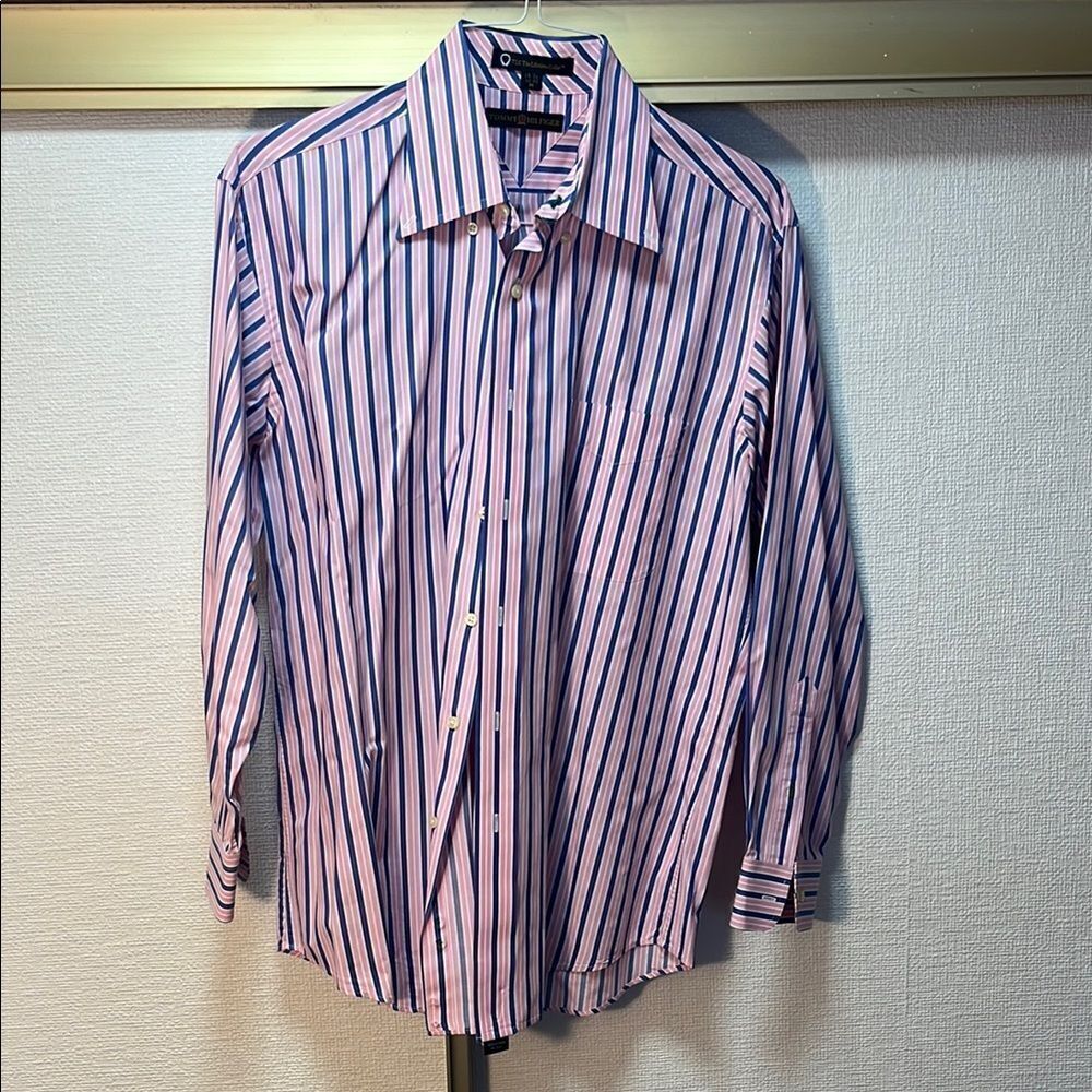 EUC Men's Striped Shirt - Pink and Blue - Picture 2 of 12